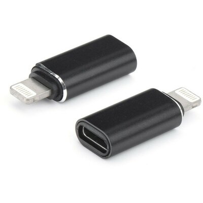 Adapter, Lightning - USB Type-C átalakító, fekete