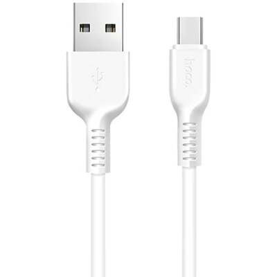 USB töltő- és adatkábel, USB Type-C, 300 cm, gyorstöltő, törésgátló, Hoco X20, fehér