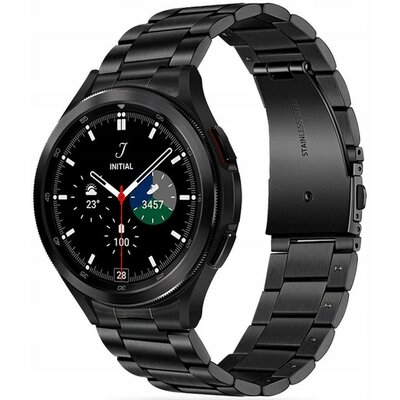 Samsung Galaxy Watch 4 / 5 / 5 Pro / 6 (40 / 44 / 45mm) / Watch 4 Classic / 6 Classic (42 / 43 / 46mm), fém pótszíj, TP Stainless, fekete