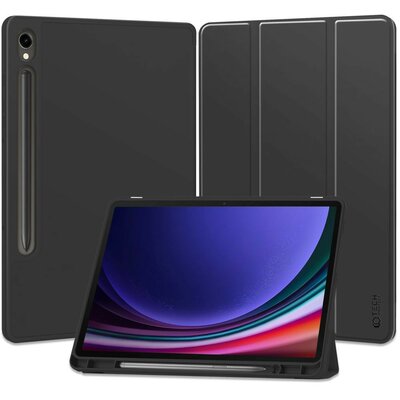 Samsung Galaxy Tab S9 11.0 SM-X710 / X716B, mappa tok, közepesen ütésálló, érintőceruza tartóval, Trifold, TP SC Pen, fekete