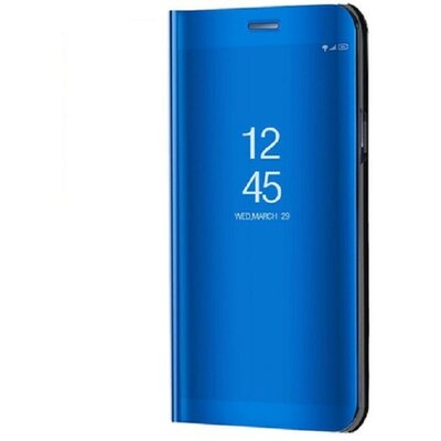 Xiaomi Redmi K40S 5G / Poco F4 5G, Oldalra nyíló tok, hívás mutatóval, Smart View Cover, kék (utángyártott)