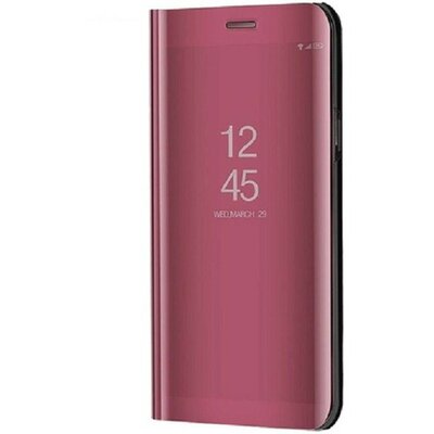 Xiaomi Redmi K40S 5G / Poco F4 5G, Oldalra nyíló tok, hívás mutatóval, Smart View Cover, vörösarany (utángyártott)