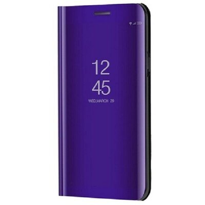 Huawei Honor X8 4G / X30i / Play 6T Pro, Oldalra nyíló tok, hívás mutatóval, Smart View Cover, lila (utángyártott)