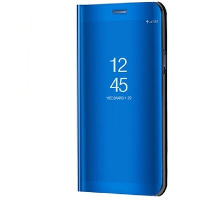 Samsung Galaxy M13 4G SM-M135F, Oldalra nyíló tok, hívás mutatóval, Smart View Cover, kék (utángyártott)