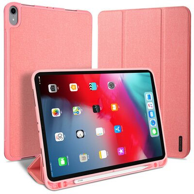 Apple iPad Pro 12.9 (2018), mappa tok, Smart Case, Apple Pencil tartóval, Dux Ducis Domo, rózsaszín