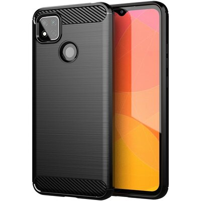 Motorola Moto G100 / Edge S, Szilikon tok, közepesen ütésálló, szálcsiszolt, karbon minta, fekete