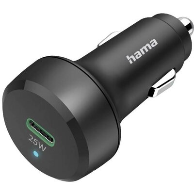 Hama USB-s töltőkészülék 25 W Személygépkocsi, Tehergépjármű Kimeneti áram (max.) 3000 mA Kimenetek száma: 1 x USB-C®