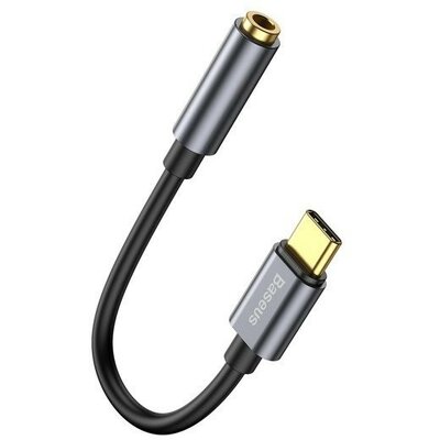 Audió adapter, USB Type-C - 3.5 mm jack átalakító, Baseus L54, szürke