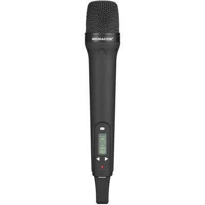 Monacor TXA-800HT Kézi Ének mikrofon Átviteli mód:Rádiójel vezérlésű Kapcsoló Rádiójel vezérlésű