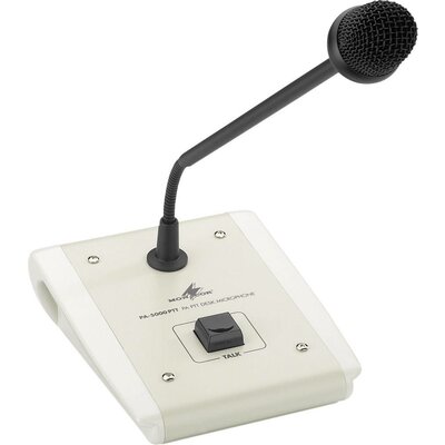 Monacor PA-5000PTT Hattyúnyak Beszéd mikrofon Átviteli mód:Vezetékes Mikrofon (3.5 mm jack), Mikrofon (6,3 mm jack) Vezetékes