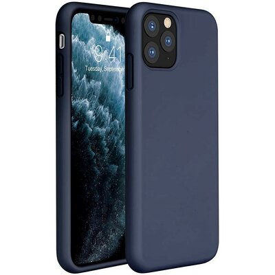 Xiaomi Redmi Note 9 5G, Szilikon tok, Wooze Liquid Silica Gel, sötétkék