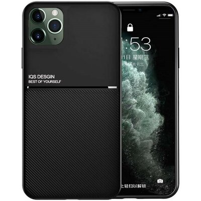 Huawei Mate 40, Szilikon tok, közepesen ütésálló, mágneses tartóval kompatibilis, karbon minta, Wooze Carbon, fekete