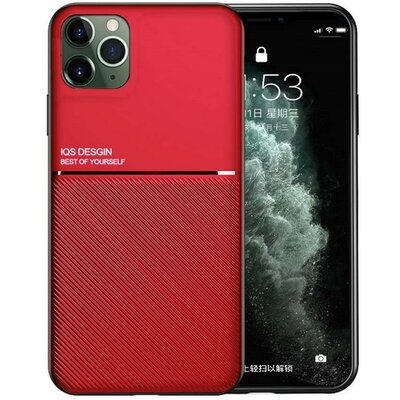 Samsung Galaxy A42 5G / M42 5G SM-A426B / M426B, Szilikon tok, közepesen ütésálló, mágneses tartóval kompatibilis, karbon minta, Wooze Carbon, piros
