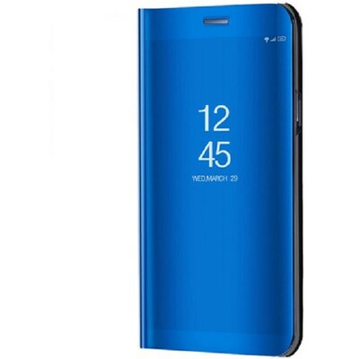Huawei Honor V30 / V30 Pro, Oldalra nyíló tok, hívás mutatóval, Smart View Cover, kék (utángyártott)