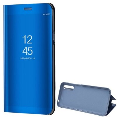 Huawei Y8p, Oldalra nyíló tok, hívás mutatóval, Smart View Cover, kék (utángyártott)