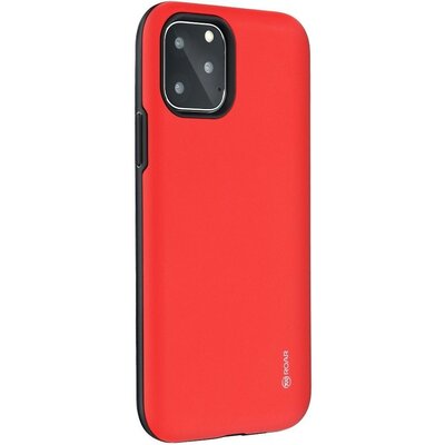 Xiaomi Redmi 8A, Szilikon tok, műanyag kerettel, közepesen ütésálló, Roar Rico Armor, piros