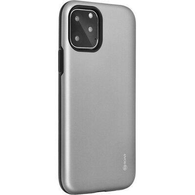 Xiaomi Redmi 8A, Szilikon tok, műanyag kerettel, közepesen ütésálló, Roar Rico Armor, szürke