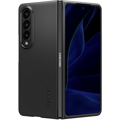 Samsung Galaxy Z Fold4 5G SM-F936B, Műanyag hátlap védőtok, Spigen Airskin, ultravékony, fekete