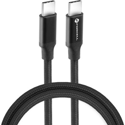 USB Type-C töltő- és adatkábel, USB Type-C, 100 cm, 5000 mA, 100W, gyorstöltés, PD, QC 4.0, 4K / 60 Hz felbontást támogatja, C391, fekete