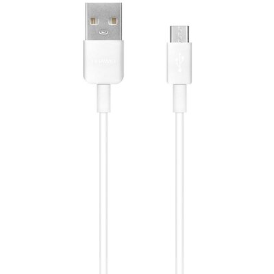 Adatkábel, microUSB, 100 cm, Huawei, fehér, gyári