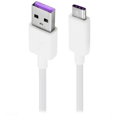 USB töltő- és adatkábel, USB Type-C, 100 cm, Huawei, fehér, gyári