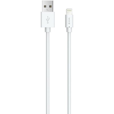 USB töltőkábel, Lightning, 100 cm, fehér