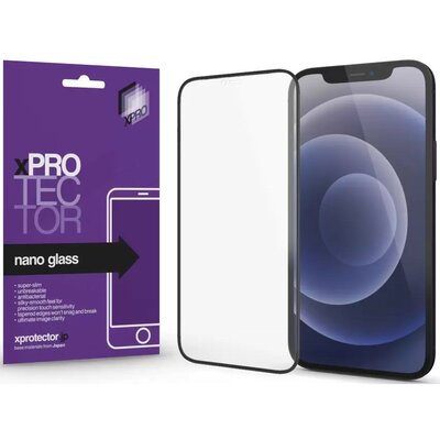 Xiaomi Redmi Note 13 5G / Note 13 Pro 4G / Poco M6 Pro 4G, Kijelzővédő fólia, ütésálló fólia (az íves részre is!), Tempered Glass (edzett üveg), Xprotector Nano Glass, fekete