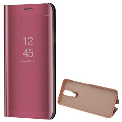 Xiaomi Redmi K30 / K30 5G / Poco X2, Oldalra nyíló tok, hívás mutatóval, Smart View Cover, vörösarany (utángyártott)