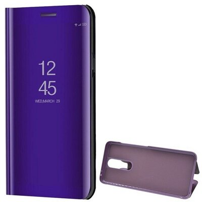 Xiaomi Redmi K30 / K30 5G / Poco X2, Oldalra nyíló tok, hívás mutatóval, Smart View Cover, lila (utángyártott)