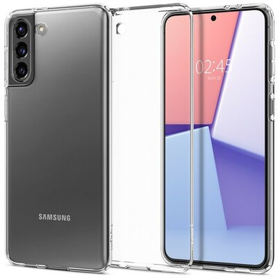 Samsung Galaxy S21 Plus 5G SM-G996, Szilikon tok, Spigen Crystal Flex, átlátszó