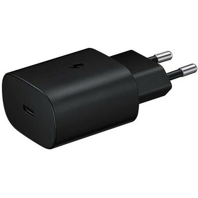 Hálózati töltő adapter, 5V / 3000mA, USB Type-C aljzat, PD, gyorstöltés, Samsung, fekete, gyári