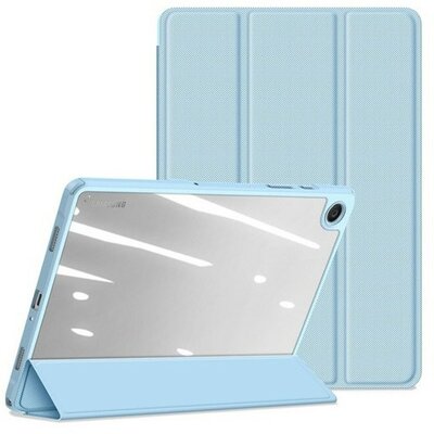 Samsung Galaxy Tab A9 Plus (11.0) SM-X210 / X215 / X216B, mappa tok, Trifold, légpárnás sarok, közepesen ütésálló, átlátszó hátlap, Dux Ducis Toby, kék