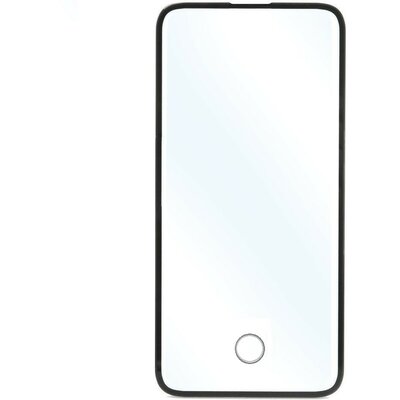 Samsung Galaxy S20 / S20 5G SM-G980 / G981, Kijelzővédő fólia, ütésálló fólia (az íves részre is!), Tempered Glass (edzett üveg), ujjlenyomat leolvasó kivágással, fekete