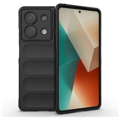 Xiaomi Redmi Note 13 5G, Szilikon tok, közepesen ütésálló, 3D minta, fekete