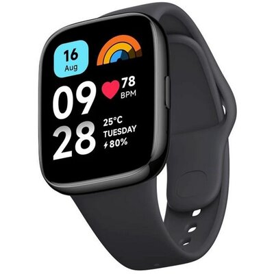 XIAOMI BHR7266GL REDMI Watch 3 Active okosóra (szilikon szíj, aktivitásmérő, pulzusmérő, 5ATM, vízálló, 100 sport mód) FEKETE [Honor Pad 9]