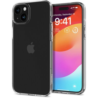 Apple iPhone 15, Szilikon tok, Spigen Liquid Crystal, átlátszó