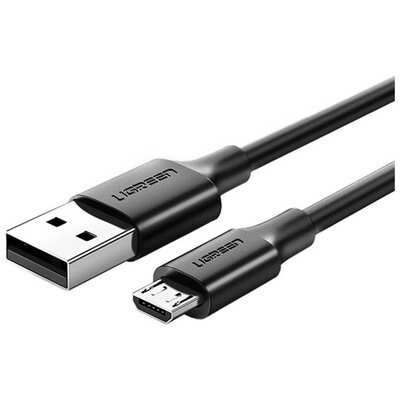 UGREEN US289_300CM UGREEN adatkábel (USB - microUSB, 2.4A, gyorstöltő, 300cm) FEKETE