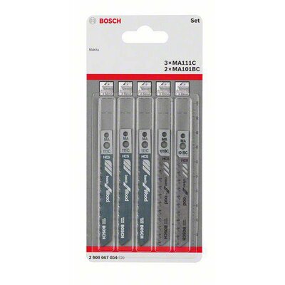 Bosch Accessories 2608667854 Homorítófűrészlap készlet Wood, 5 darab, Makita tengely 5 db