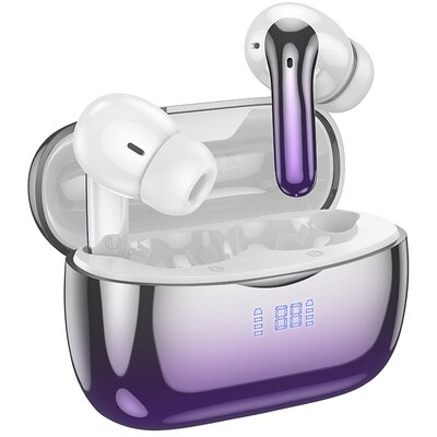 HOCO wireless fülhallgató bluetooth TWS ANC+ENC EQ16 purple glaze
