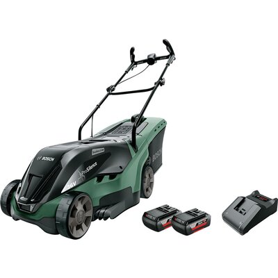 Bosch Home and Garden UNIVERSALROTAK 36-560 Akku Fűnyíró 2 db akkuval, Vágási magasság állítással 36 V Vágási szélesség (max.) 36 cm