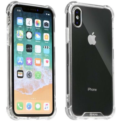 Apple iPhone XR, TPU szilikon védőkeret, akril hátlap, közepesen ütésálló, Armor Jelly Case, Roar, átlátszó