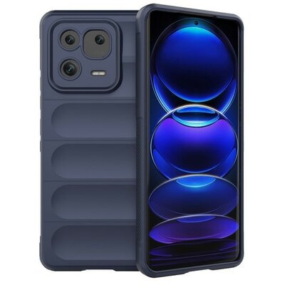 Xiaomi 13 Pro, Szilikon tok, közepesen ütésálló, 3D minta, sötétkék