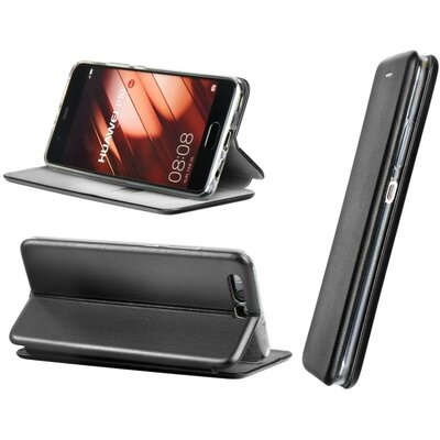 Samsung Galaxy S8 SM-G950, Oldalra nyíló tok, stand, Forcell Elegance, fekete