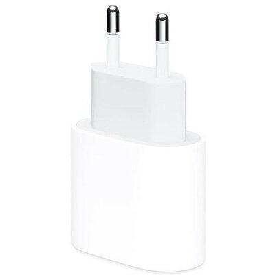 Hálózati töltő adapter, 20W, USB Type-C aljzat, gyorstöltés, PD, fehér