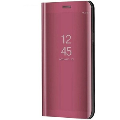 Samsung Galaxy A24 4G SM-A245F, Oldalra nyíló tok, hívás mutatóval, Smart View Cover, vörösarany (utángyártott)