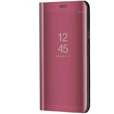 Samsung Galaxy A22 5G SM-A226B, Oldalra nyíló tok, hívás mutatóval, Smart View Cover, vörösarany (utángyártott)