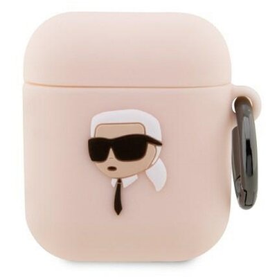 Eredeti tok KARL LAGERFELD KLA2RUNIKP Apple Airpods 1 / 2 (3D Sil NFT Karl / rózsaszín)