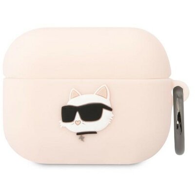 Eredeti tok KARL LAGERFELD KLAPRUNCHP Apple Airpods Pro-hoz (3D Sil NFT Choupette / rózsaszín)