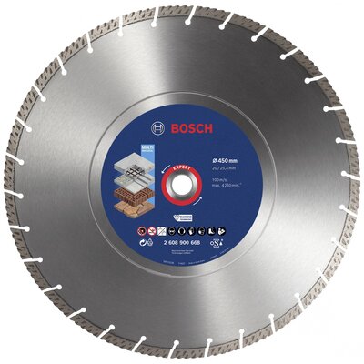 Bosch Accessories 2608900668 EXPERT MultiMaterial Gyémánt bevonatú vágótárcsa Ø 450 mm Furat átmérő 20 mm, 25.40 mm Kő, Beton, Tégla 1 db