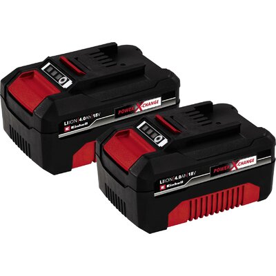 Szerszám akku ikercsomag, 2x 4 Ah Lítiumion, Einhell PXC-Twinpack Power X-Change 4511489